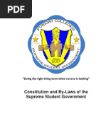 Constitution and By-Laws of The Supreme Student Government