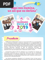Calendario Escolar Nicaragua-2019