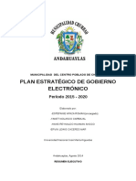 Plan Estratégico de Gobierno Electrónico 2015-2020 Municipalidad Chumbao