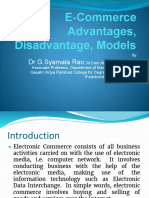 E-Commerce Advantages, Disadvantage, Models: Dr.G.Syamala Rao