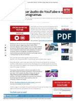 Como Baixar Áudio Do YouTube e Outros Sites Sem Usar Programas
