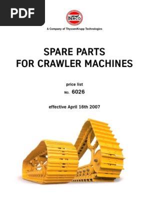 Berco Spare Parts For Crawler Machines | PDF | Social