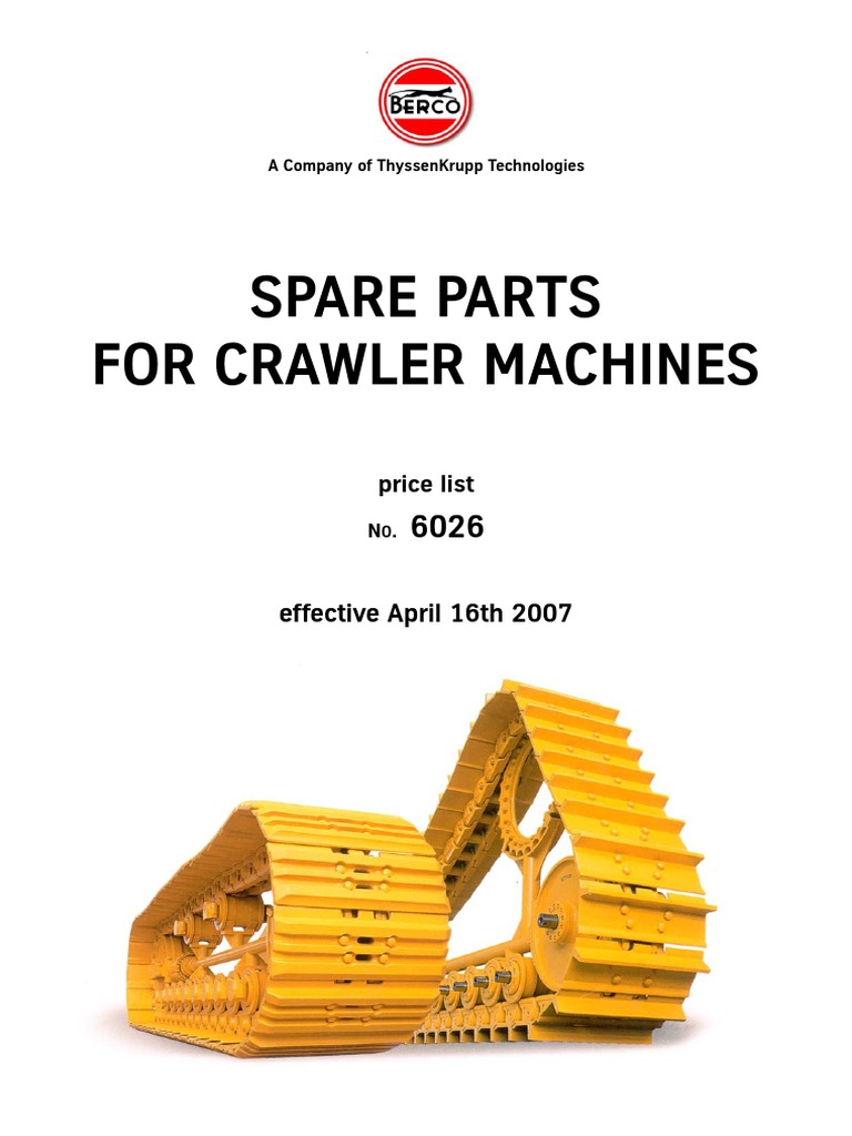 Berco Spare Parts For Crawler Machines | PDF | Social Institutions 