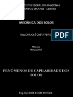 Fenômenos de capilaridade em solos: teoria, leis e aplicações