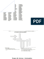 Crucigramas y Sopas de Letras