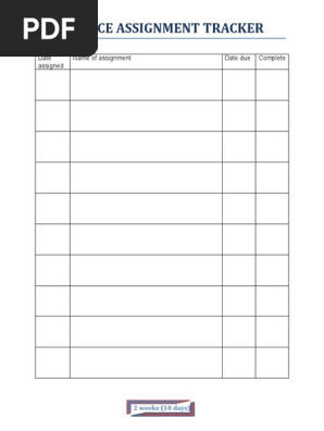 Assignment Tracker