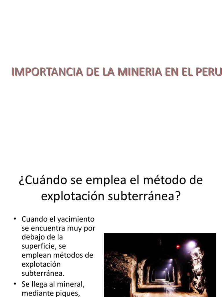 La Importancia de La Actividad Minera en El Peru | PDF | Minería | Perú