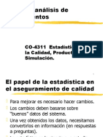 Diseño y Análisis de Experimentos: CO-4311 Estadística para La Calidad, Productividad y Simulación