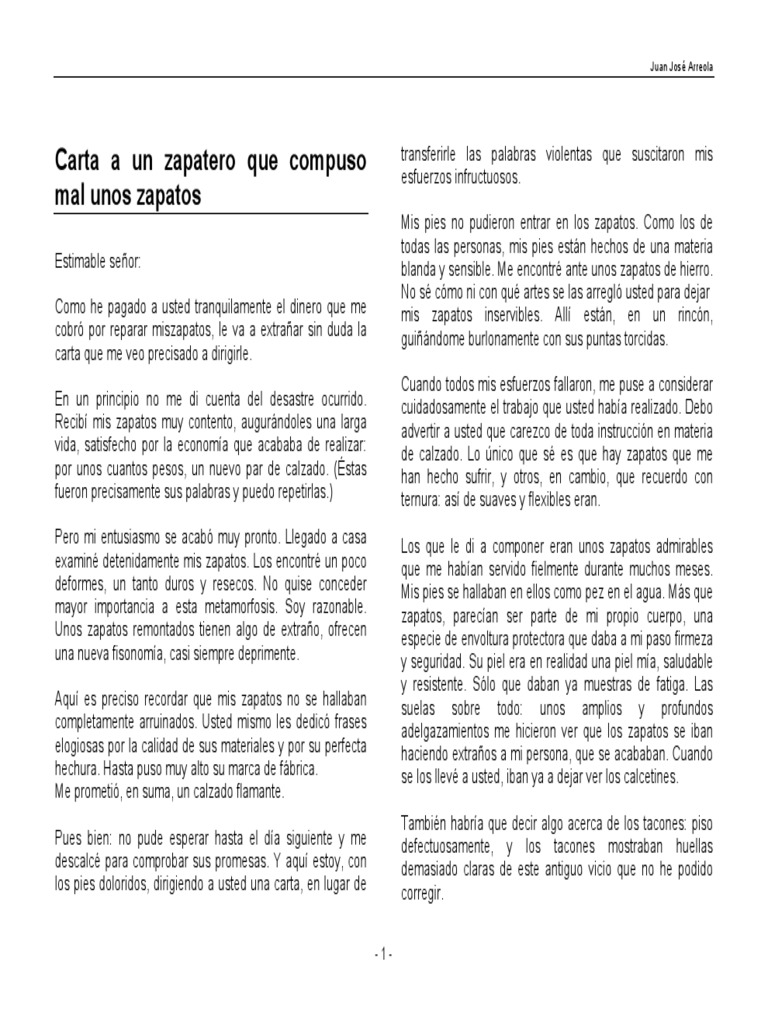 carta   zapatero  compuso mal unos zapatospdf