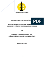 Discours politique générale Jacques Lalié