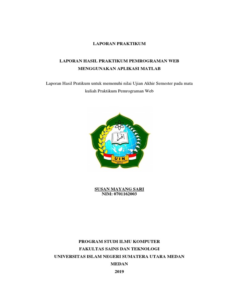 Contoh Cover Laporan Praktikum
