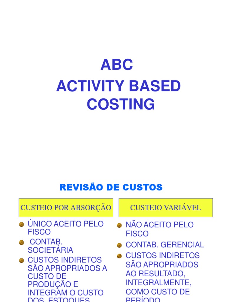 Aula Custeio Abc | PDF | Despesa | Logística