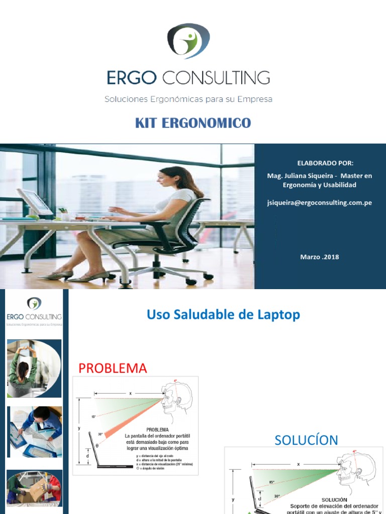 Kit Ergonómico para Uso Saludable de Laptop | PDF