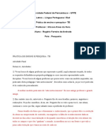 Atividade 3 - Prática de Ensino e Pesquisa TB- Atividade Final