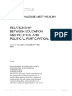 Relationship Between Education and Politics and Political Participation