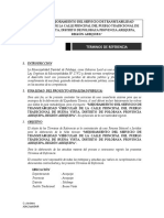 TDR de Elaboracionde Expediente Mejoramiento de Transitab Veh Buena Vista