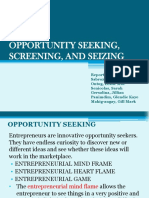 Opportunity Seeking, Screening, and Seizing