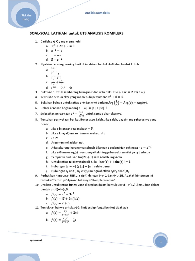 Soal Soal Ankom Latihan Buat Uts