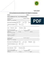 Detención ciudadana acta recepción