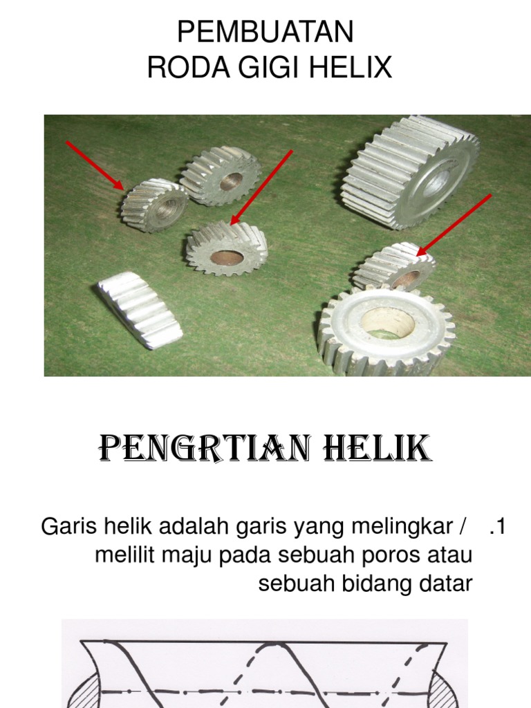 Pembuatan Roda Gigi Helix dan Rumusnya | PDF