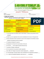 4 Mastery Test in Computer Education: Grade 6 - Prudence