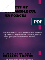 Effects of Intermolecul Ar Forces