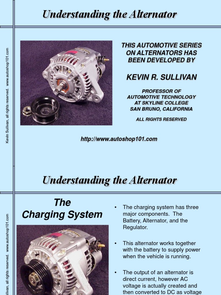Understanding The Alternator Kevin R. Sullivan PDF Rectifier Diode