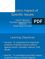 Psychiatric Aspect of Specific Issues