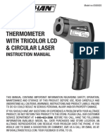 Digital Thermometer With Tricolor LCD & Circular Laser: Instruction Manual