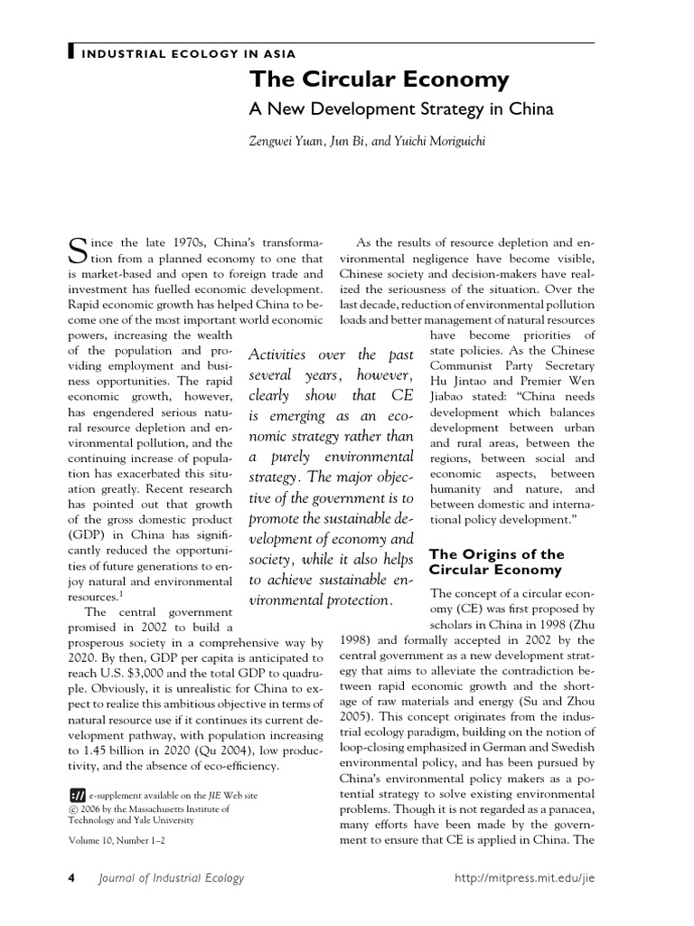Circular Economy in China Ie | PDF | Economic Development | Sustainability