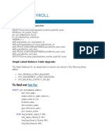 Oracle Payroll - SQL Queries