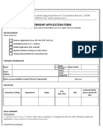 New Internship Application Form