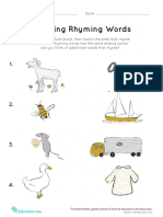 Find Rhyming Words with Pictures