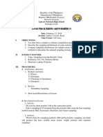 Lesson Plan in Statistics and Probability 11: Lim-Ao National High School