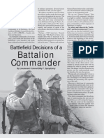 Battlefield Decisions of A Battalion Commander