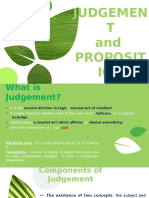 Judgement and Proposition