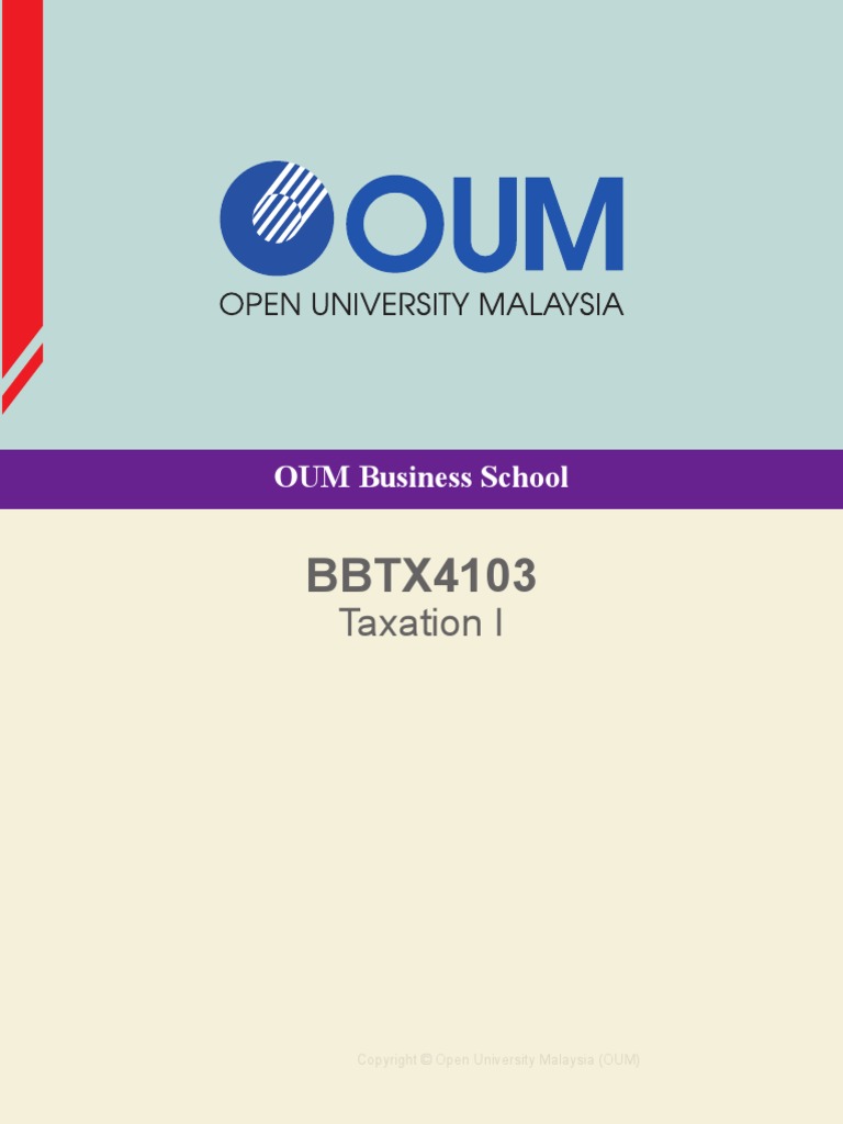 Bbtx4103 Taxation I Income Tax Taxes