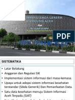 Implementasi SIKDA Generik Di Propinsi Aceh Rakontek SIK 2018 (Dinkes Prov ACEH)