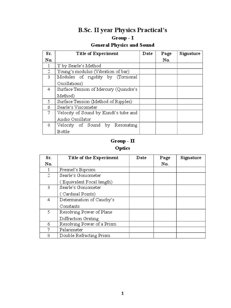 B.sc. Ii Practical Book | PDF | Lens (Optics) | Angular Resolution