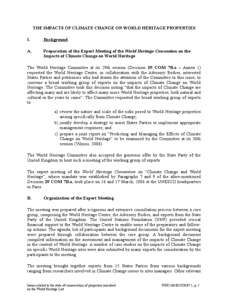 Activity 393 1 | PDF | World Heritage Site | Climate Change Mitigation