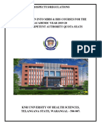 Prospectus/Regulations: KNR University of Health Sciences, Telangana State, Warangal - 506 007