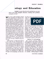 Anthropology and Education PDF