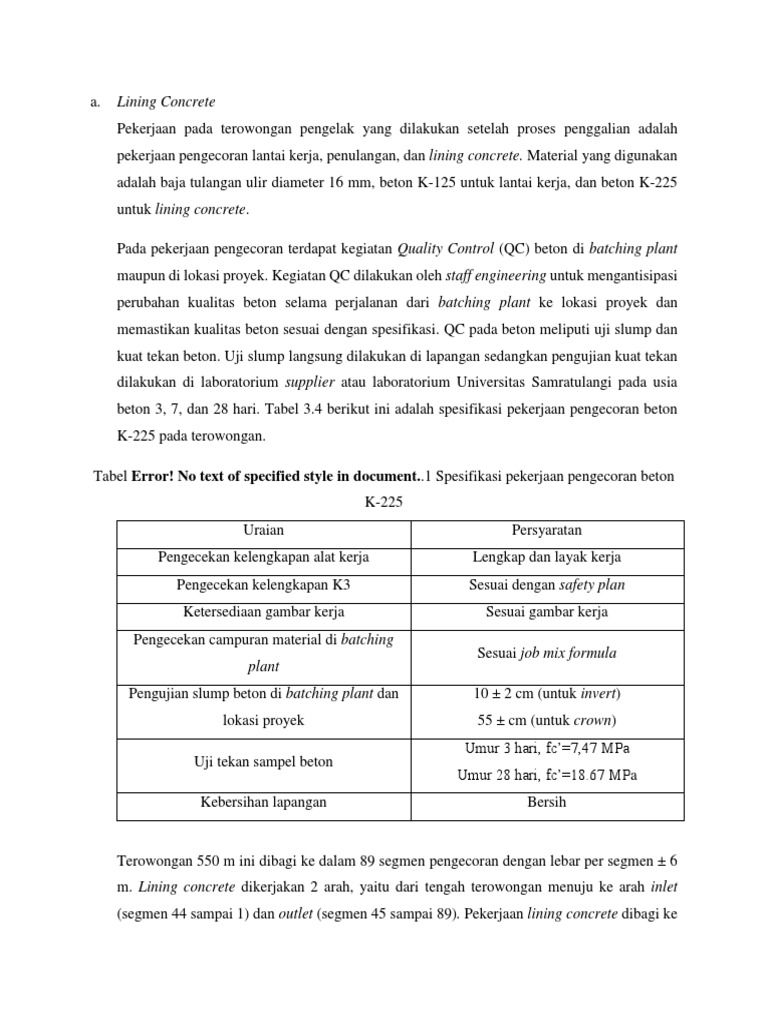 Lining Terowongan | PDF