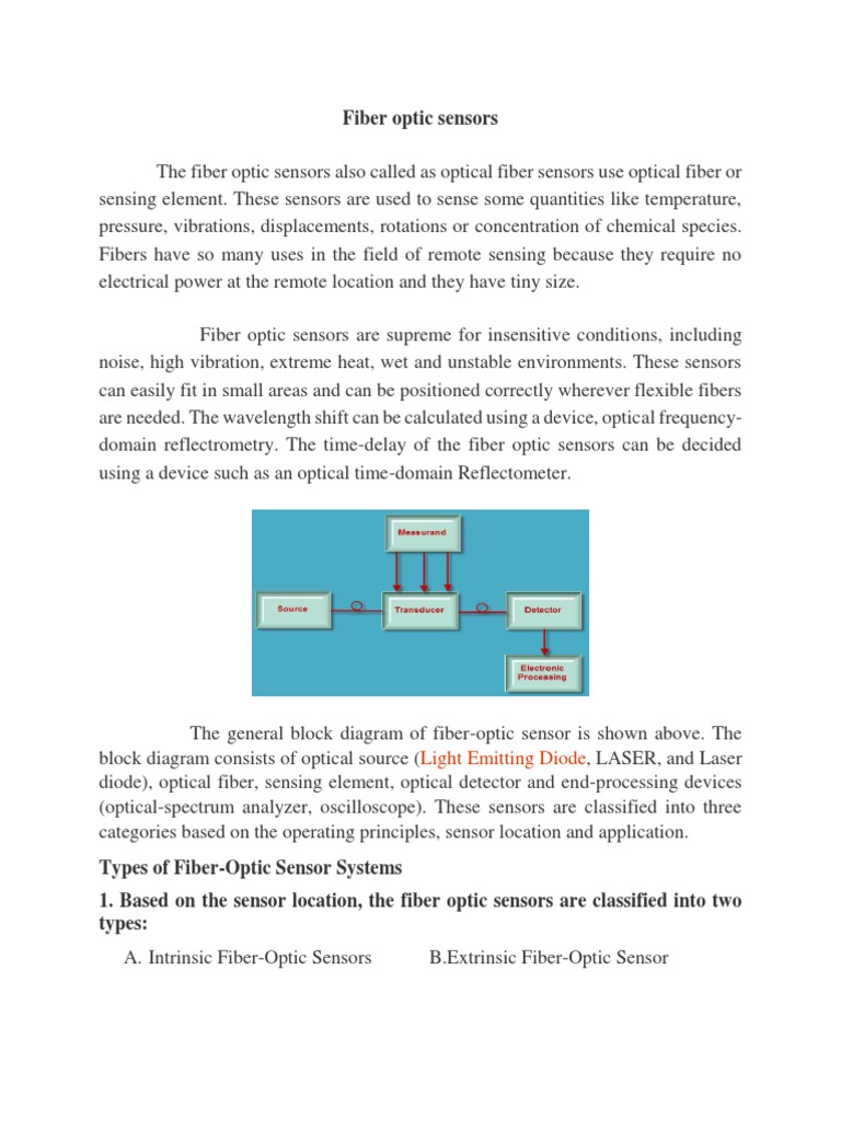 Fiber Optic Sensors: Light Emitting Diode | PDF | Interferometry ...