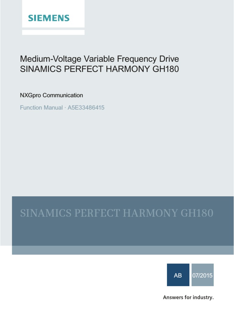 Sinamics Perfect Harmony Gh180 | PDF | Parameter (Computer Programming ...