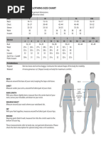 Men'S and Women'S Clothing Size Chart