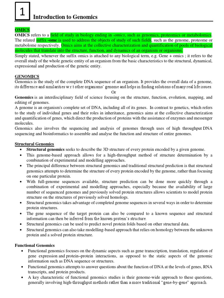 Module 1 PDF | PDF | Genomics | Dna Sequencing