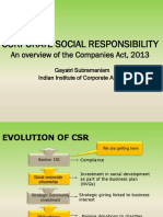 Corporate Social Responsibility: An Overview of The Companies Act, 2013