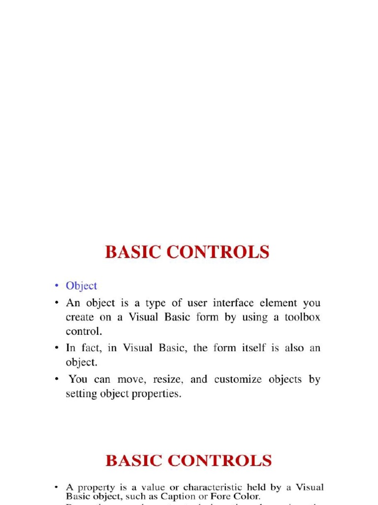 Propereties of Toolbox Controls in VB | PDF