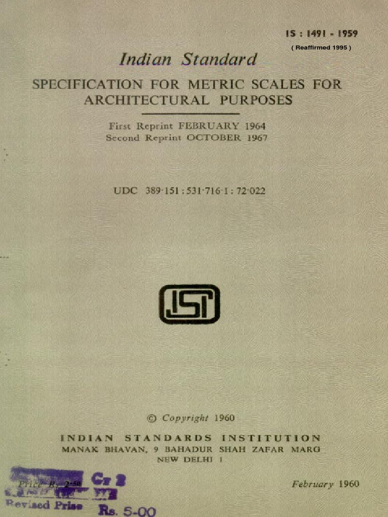 Indian Standard for Metric Scales | PDF | Engineering | Nature